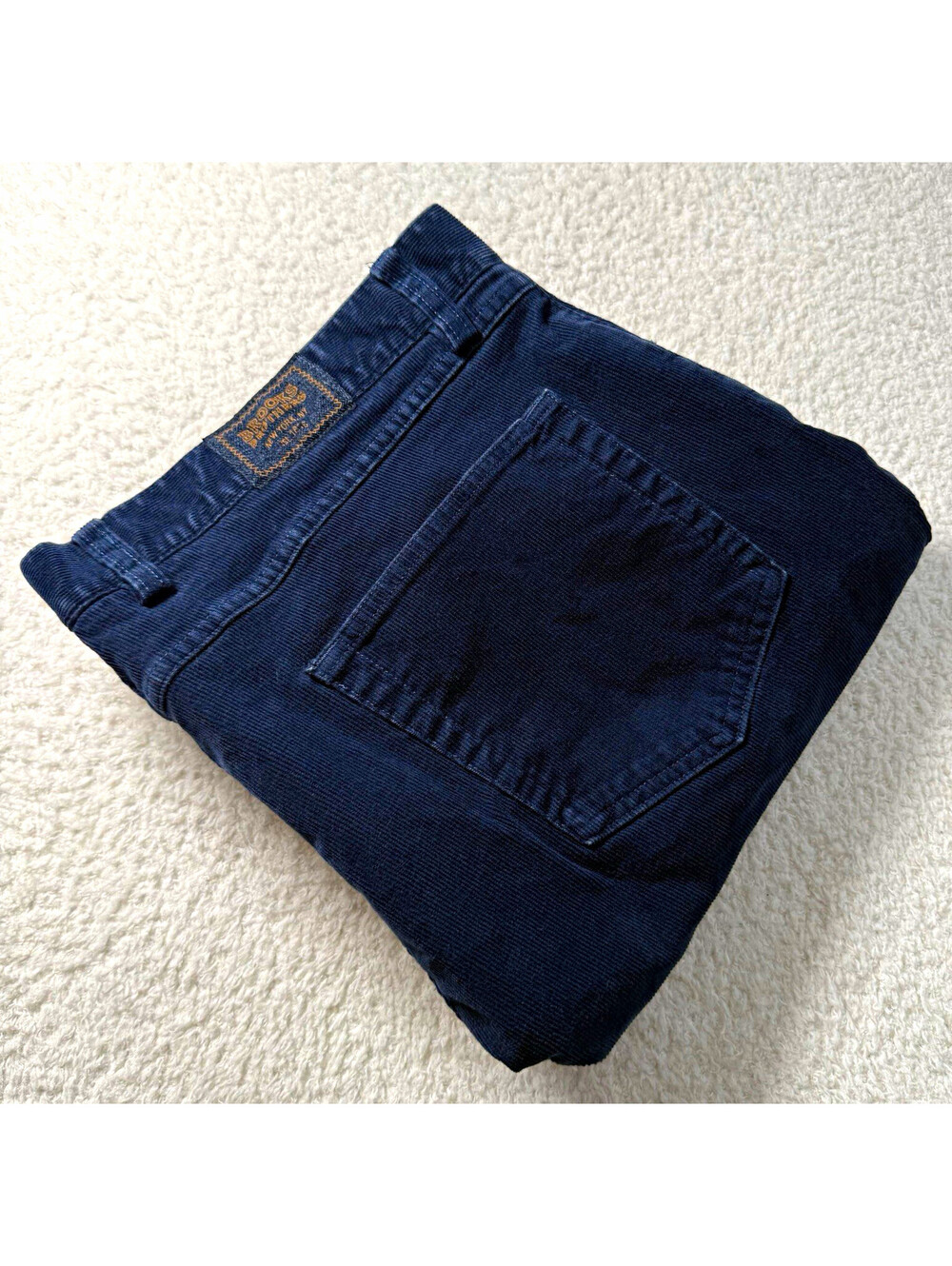 Brooks Brothers Men’s Corduroy Pants 40x32 Slim Fit Navy Stretch 5-Pocket
